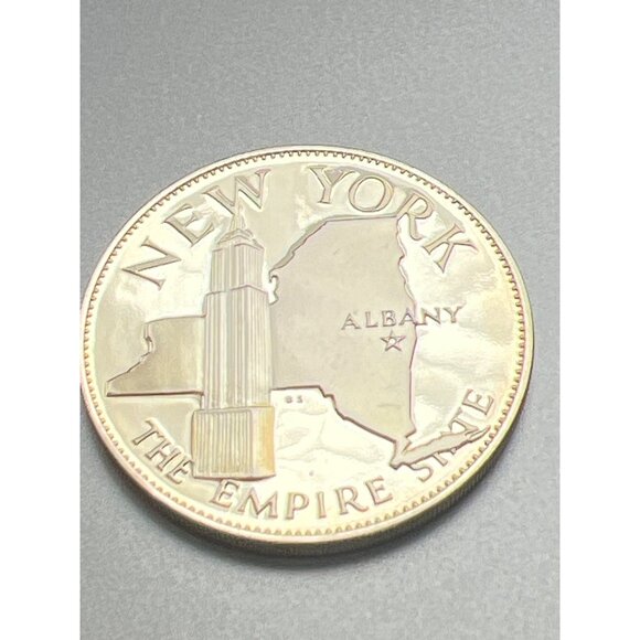 Franklin Mint State of Union Sterling Silver New York Commemorative Coin Empire - Picture 1 of 2